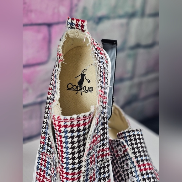 Corkys Multi-Houndstooth Babalu Slip-on Sneakers - Picture 3 of 8